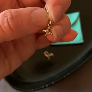 Robert Lee Morris silver dangle “+” earring